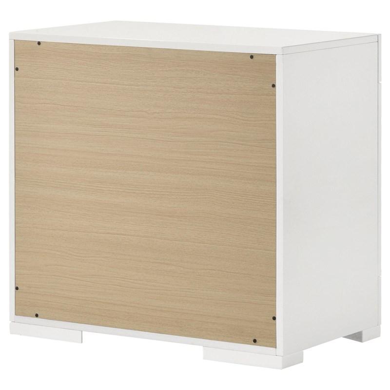 Large Picture of Coaster Furniture Ives 224942 2-Drawer Nightstand Bedside Table - White High Gloss