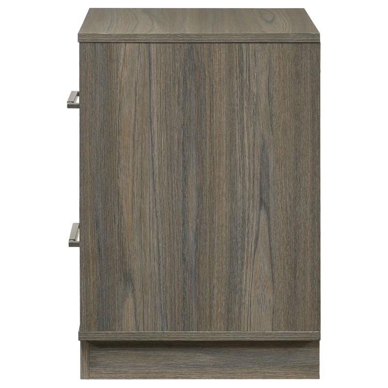 Large Picture of Coaster Furniture Fenwick 224982 2-Drawer Nightstand Bedside Table - Grey Oak