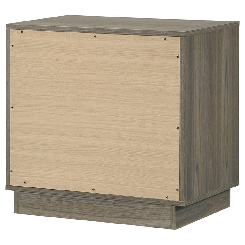 Large Picture of Coaster Furniture Fenwick 224982 2-Drawer Nightstand Bedside Table - Grey Oak