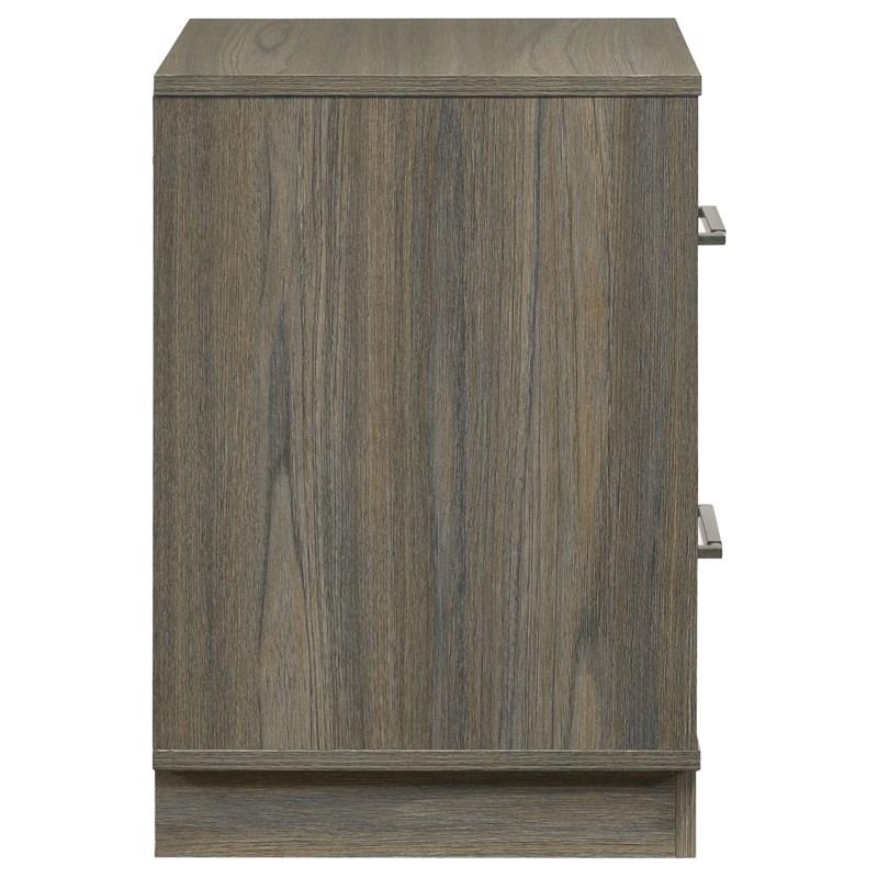 Large Picture of Coaster Furniture Fenwick 224982 2-Drawer Nightstand Bedside Table - Grey Oak