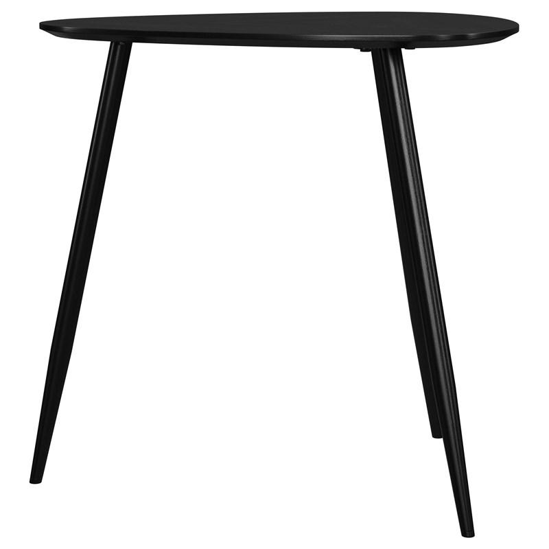 Large Picture of Coaster Furniture Odessa 707917 Triangular Solid Wood End Table - Black