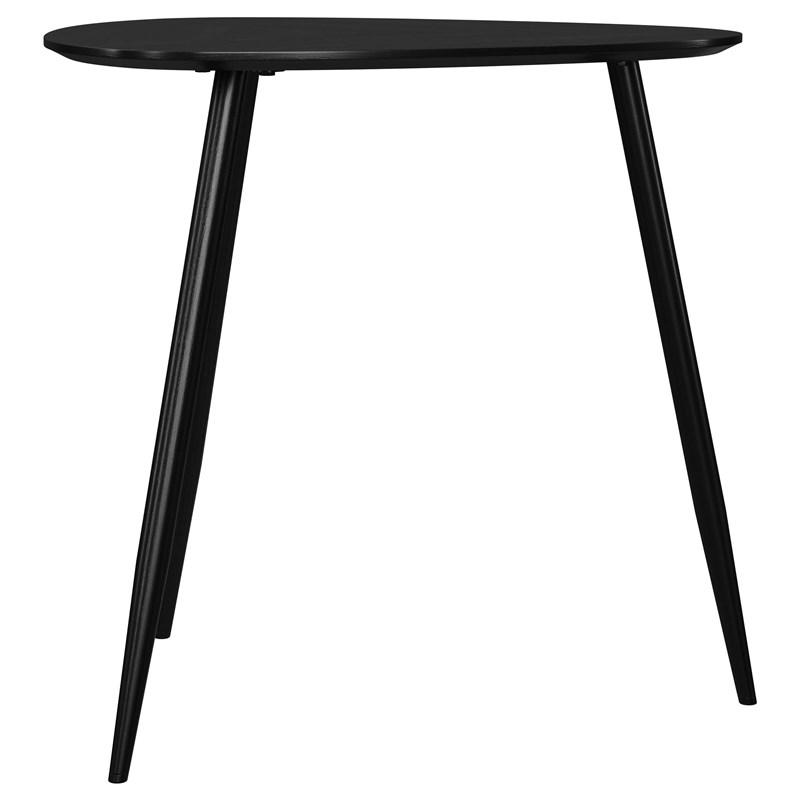 Large Picture of Coaster Furniture Odessa 707917 Triangular Solid Wood End Table - Black