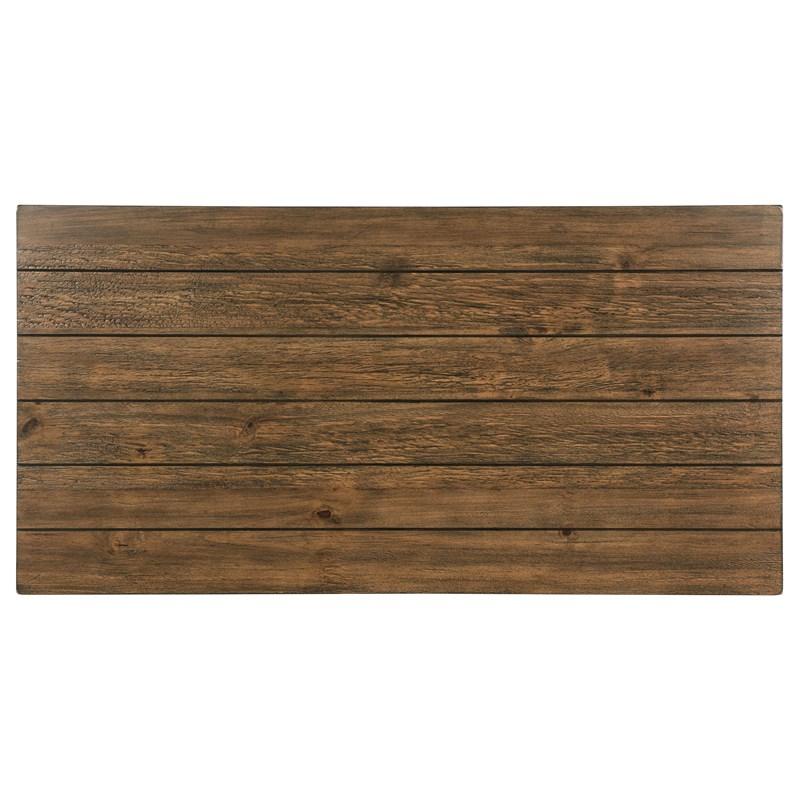 Large Picture of Coaster Furniture Payne 710548 Wood Coffee Table with Shelf - Distressed Brown
