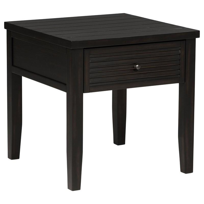 Coaster Furniture Concord 710577 1-Drawer Square End Table - Distressed Java