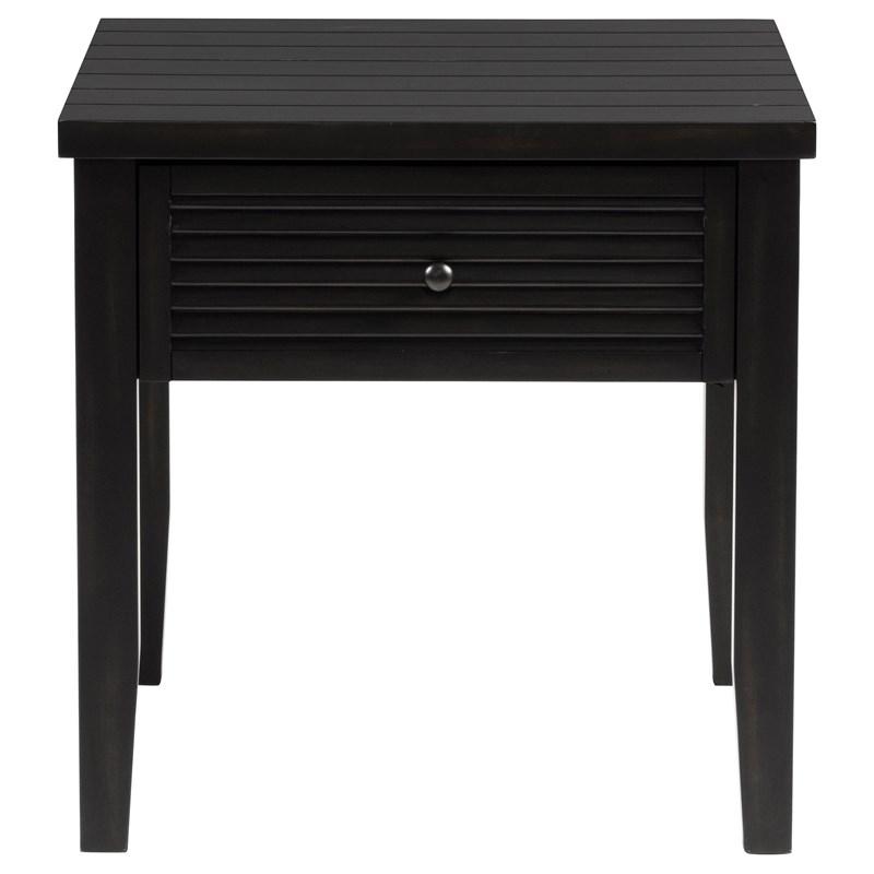 Large Picture of Coaster Furniture Concord 710577 1-Drawer Square End Table - Distressed Java