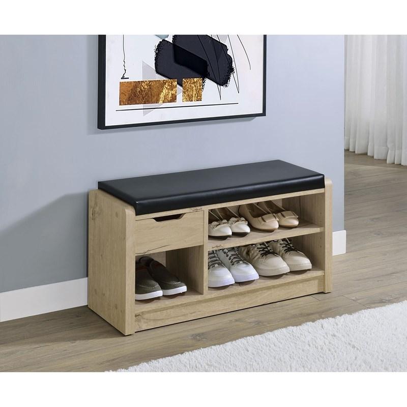 Large Picture of Coaster Furniture Arrington 910322 Storage Bench - White Oak
