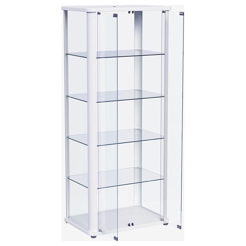 Large Picture of Coaster Furniture Aero 950399 5-shelf Display Curio Cabinet with LED Lighting - White