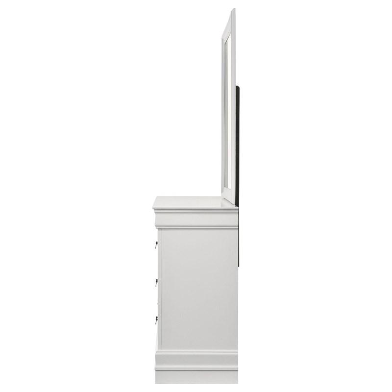 Large Picture of Coaster Furniture Louis Philippe 202443M 6-Drawer Dresser and Mirror - White