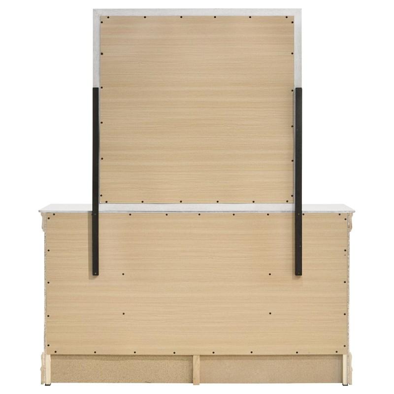 Large Picture of Coaster Furniture Louis Philippe 202443M 6-Drawer Dresser and Mirror - White