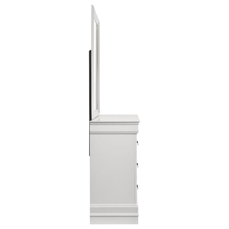 Large Picture of Coaster Furniture Louis Philippe 202443M 6-Drawer Dresser and Mirror - White