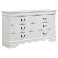 Coaster Furniture Louis Philippe 202443 6-Drawer Dresser - White (Dressers - 6 Drawers)