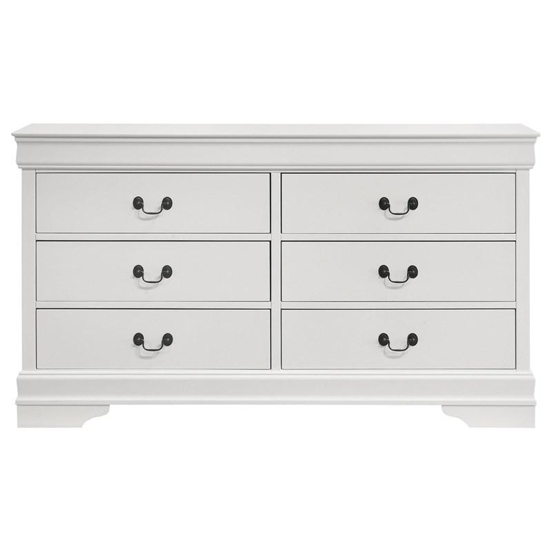 Large Picture of Coaster Furniture Louis Philippe 202443 6-Drawer Dresser - White