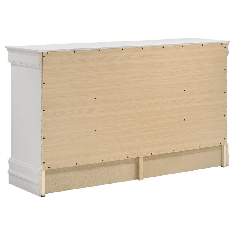 Large Picture of Coaster Furniture Louis Philippe 202443 6-Drawer Dresser - White
