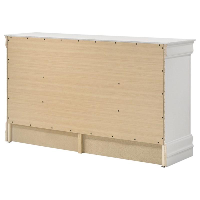 Large Picture of Coaster Furniture Louis Philippe 202443 6-Drawer Dresser - White