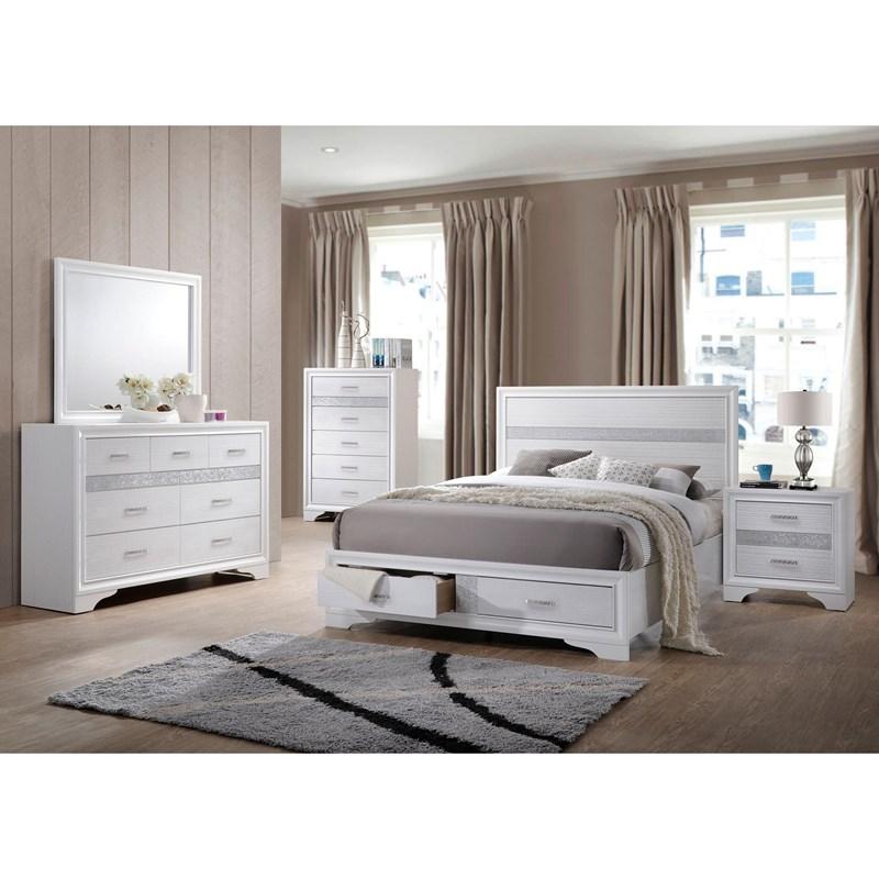 Large Picture of Coaster Furniture Miranda 205113M 7-Drawer Dresser with Mirror - White