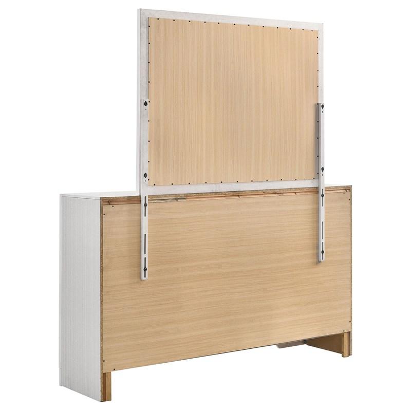 Large Picture of Coaster Furniture Miranda 205113M 7-Drawer Dresser with Mirror - White
