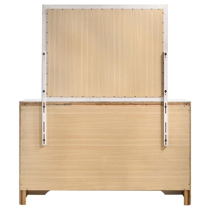 Large Picture of Coaster Furniture Miranda 205113M 7-Drawer Dresser with Mirror - White