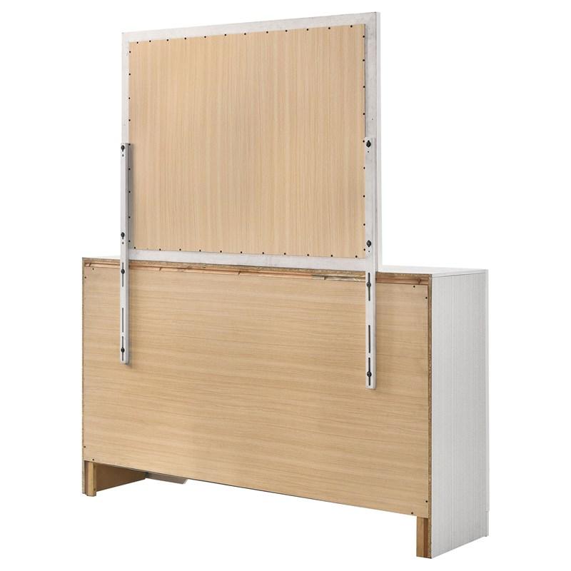 Large Picture of Coaster Furniture Miranda 205113M 7-Drawer Dresser with Mirror - White