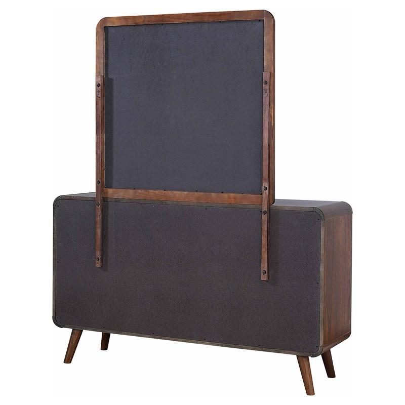 Large Picture of Coaster Furniture Robyn 205133M 6-Drawer Dresser with Mirror - Dark Walnut