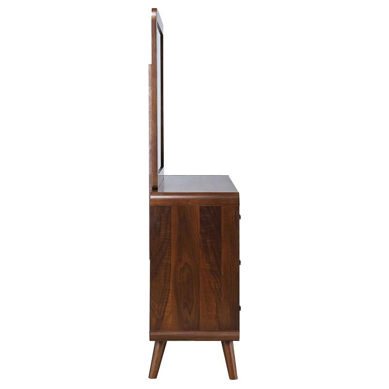 Large Picture of Coaster Furniture Robyn 205133M 6-Drawer Dresser with Mirror - Dark Walnut