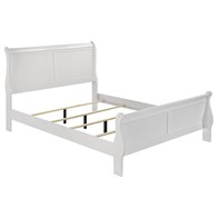 Coaster Furniture Louis Philippe 202441KE 47-inch Eastern King Sleigh Panel Bed - White (Beds - King)
