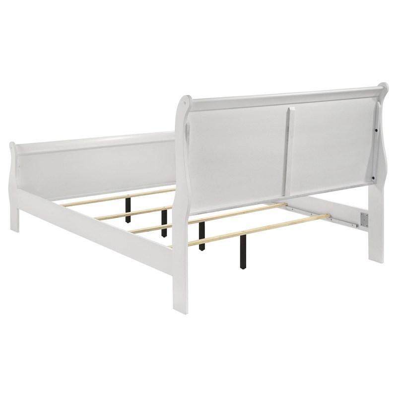 Large Picture of Coaster Furniture Louis Philippe 202441Q 47-inch Queen Sleigh Panel Bed - White