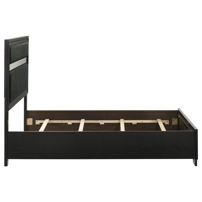 Large Picture of Coaster Furniture Miranda 206360F 54-inch Upholstered Full Panel Bed - Black