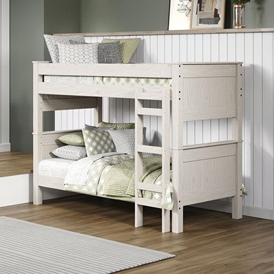 Furniture of America Albani AM-BK302WH Twin/Twin Post Bunkbed