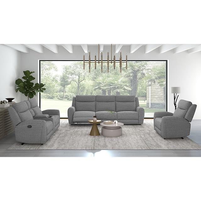 Large Picture of Furniture of America Antonius CM9985GY-SF-M Manual Recliner Sofa