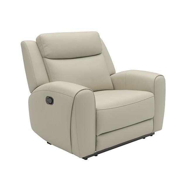 Large Picture of Furniture of America Jacobus CM9986BG-CH-M Manual Recliner - Leather