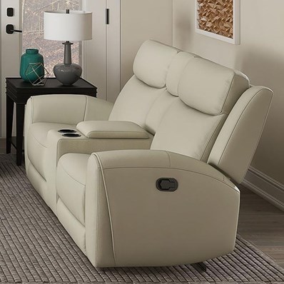 Furniture of America Jacobus CM9986BG-LV-M Manual Recliner Loveseat w/ Console
