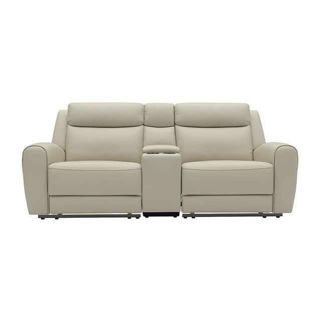 Large Picture of Furniture of America Jacobus CM9986BG-LV-M Manual Recliner Loveseat w/ Console