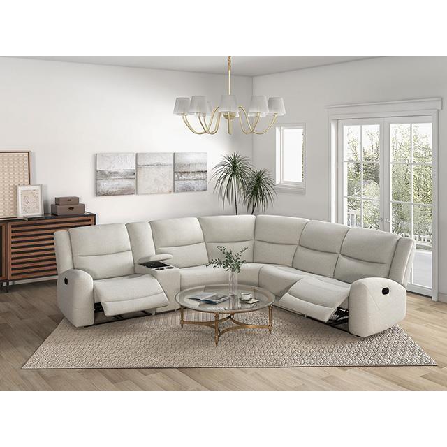 Large Picture of Furniture of America Giraldus CM9988BG-M-SECT Motion Sectional