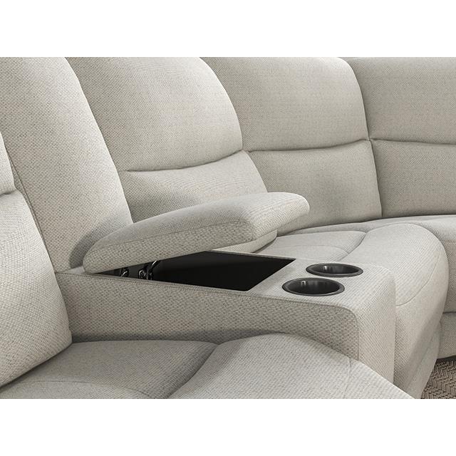 Large Picture of Furniture of America Giraldus CM9988BG-M-SECT Motion Sectional