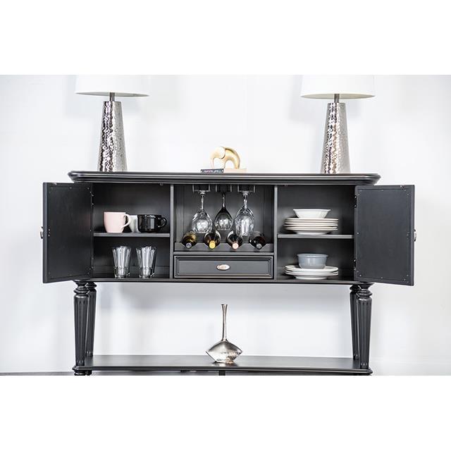 Large Picture of Furniture of America Hannoria FM3416BK-SV