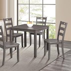 Furniture of America Lubbock FM3419GY-T-5PK 6 pc Dining Table Set