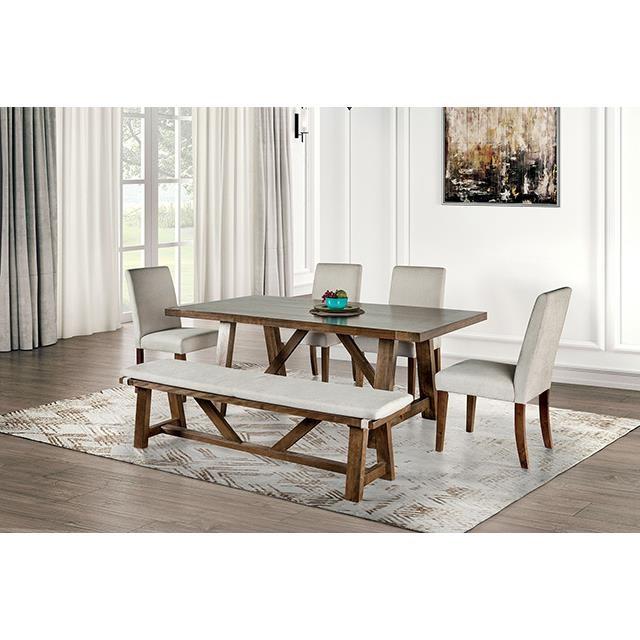 Large Picture of Furniture of America Losone FM3422BR-T Dining Table