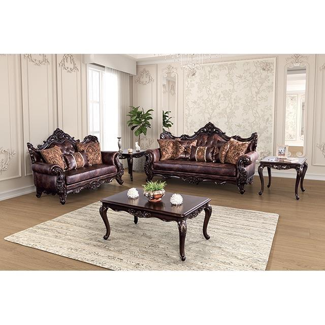 Large Picture of Furniture of America Palencia FM65005BR-LV Loveseat