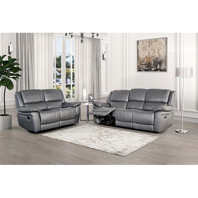 Large Picture of Furniture of America Glarus FM69003DG-LV-M Loveseat Manual Recliner