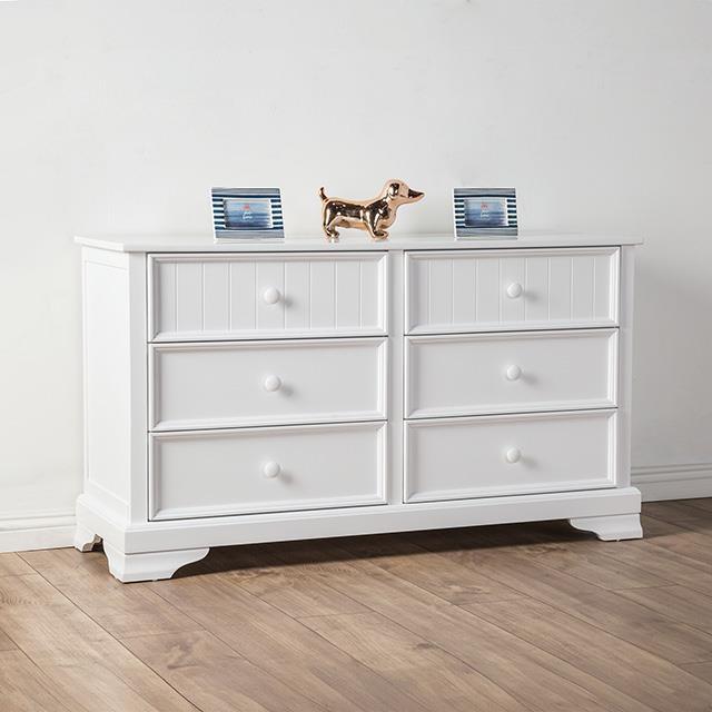 Furniture of America Fanton FM7107WH-D Dresser