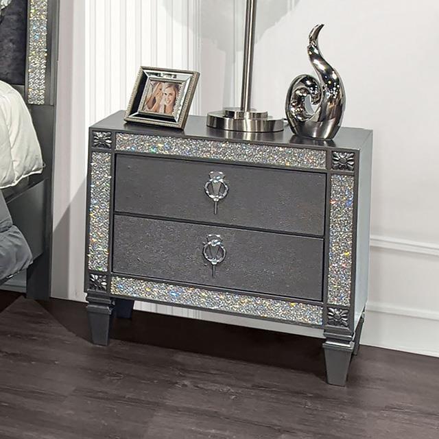 Furniture of America Lyanne FM7240GY-N Night Stand
