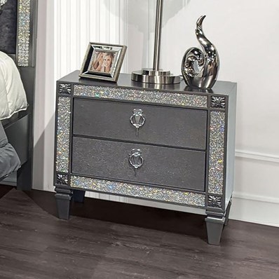 Furniture of America Lyanne FM7240GY-N Night Stand