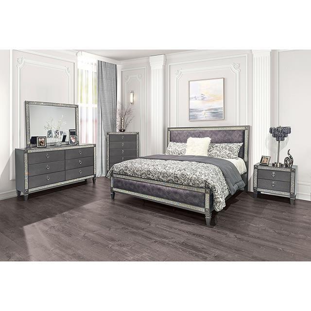 Large Picture of Furniture of America Lyanne FM7240GY-N Night Stand