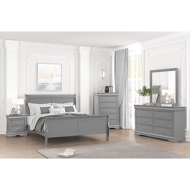 Large Picture of Furniture of America Louis Philippe FM7866GY-M Mirror