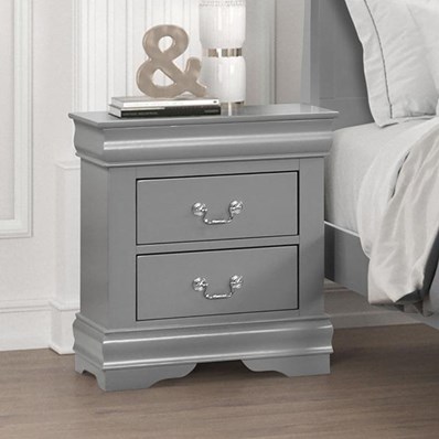 Furniture of America Louis Philippe FM7866GY-N Night Stand