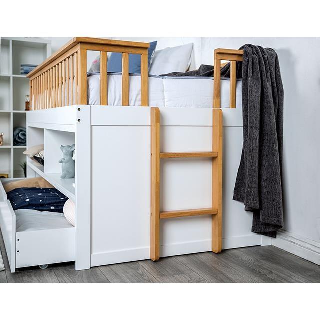 Large Picture of Furniture of America McPherson FM-BK104WH-T Twin Captain Bed