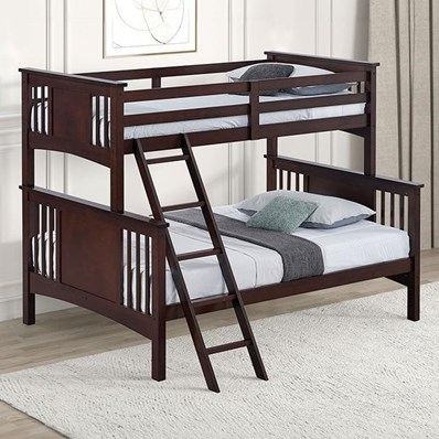 Furniture of America Spring Creek FM-BK602F-DW Twin/Full Bunk Bed