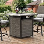 Furniture of America Arosa GM-2024 Fire Pit Counter Height Table