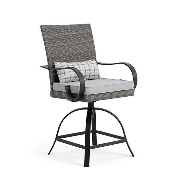 Large Picture of Furniture of America Arosa GM-2025-2PK Counter Height Swivel Arm Chair