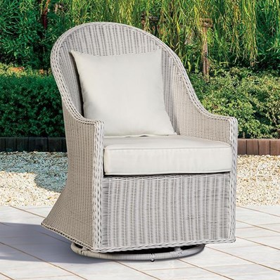 Furniture of America Tomohon LA-A026NT-CH Swivel Wicker Chair